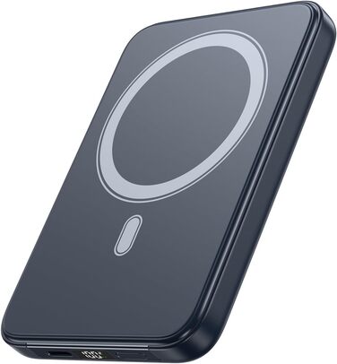 Power Bank A ADDTOP 10000mAh з підтримкою PD 20W та бездроговою зарядкою. LED дисплей, USB-C In/Out, сумісний з iPhone 17/16/15/14/13/12/Pro Max (Блакитний)