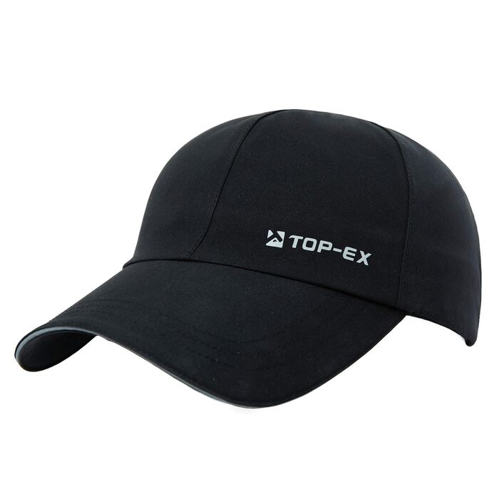 Кепка бейсболка TOPEX XL/XXL водонепроникна, чоловіча/жіноча, літня сонцезахисна для спорту, гольфу, тенісу, бігу з UV-захистом (чорна)