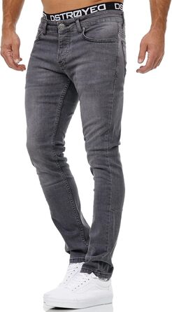 Чоловічі джинси Merish Slim Fit Stretch Denim 1512 сірі, 33W/32L