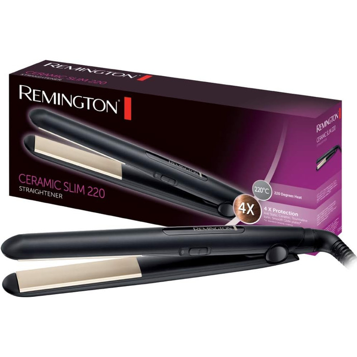Випрямляч для волосся Remington S1510 Ceramic Slim з керамічним покриттям та технологією Turmalin (4 рівні захисту)
