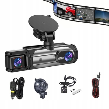Автомобільний відеореєстратор 2в1 (передній та задній) Full HD з LCD-дисплеєм