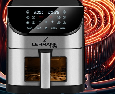 Аерофритюрниця Lehmann 8 л, 1800 Вт з вікном для перегляду