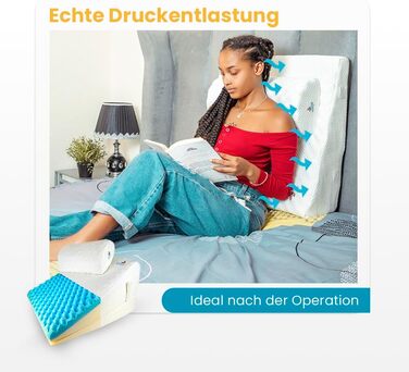 Подушка-валик Ritalia® з роликом для шиї, розмір 60x60x30 см. Підтримка спини, колін, ніг, для дивану та крісла. X-Large