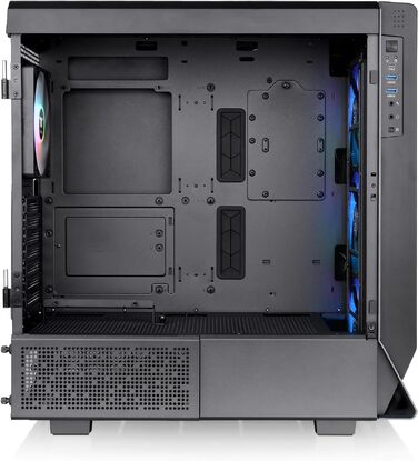 Корпус Thermaltake Ceres 500 TG ARGB Mid-Tower ATX/E-ATX, 4 ARGB вентилятори, загартоване скло, USB-C, Black