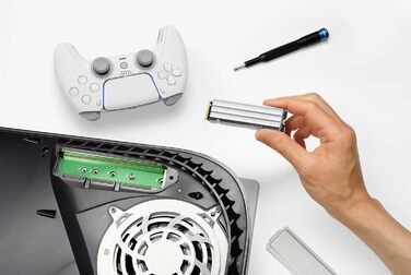 SSD Corsair MP600 Elite 1TB M.2 PCIe Gen4 x4 NVMe з кулером - для PS5 - Швидкість до 7000 МБ/с - Білий