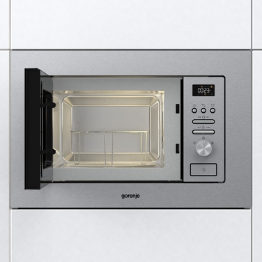 Вбудована мікрохвильова піч Gorenje BMI201AG1X з грилем, 20 л