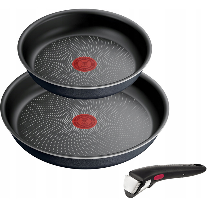 Набір сковорідок Tefal Ingenio So'Light (22 та 28 см), 3 предмети, для індукційних плит