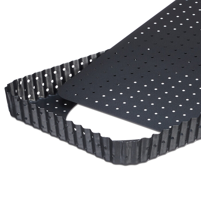 Relaxdays Tart Pan 2-Piece Set with Holes