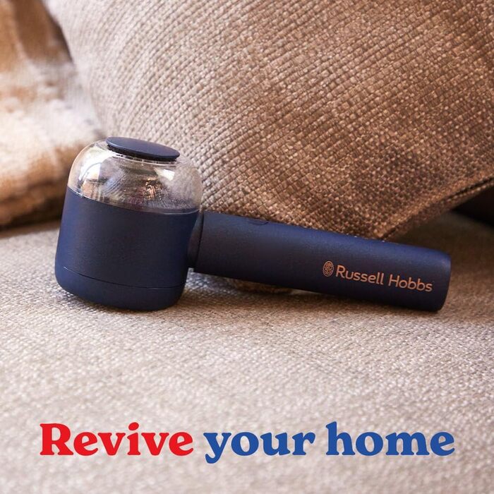 Електричний видалення ворсу Russell Hobbs Revive: портативний, USB-C, з функцією всмоктування, для одягу та текстилю