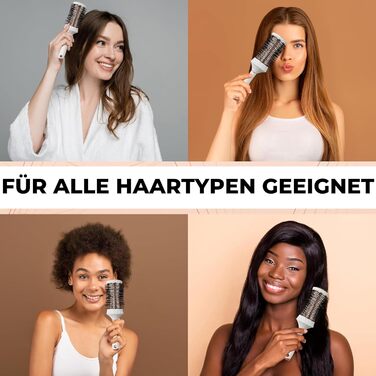 Набір гребінців Lily England Runde: 4 шт. Професійний набір для укладки волосся, 3 круглі гребінці та гребінь, подарунковий набір для жінок