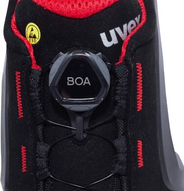 Чоботи робочі Uvex 1 X-Tended Support S3 SRC ESD - червоно-чорні (51 EU)