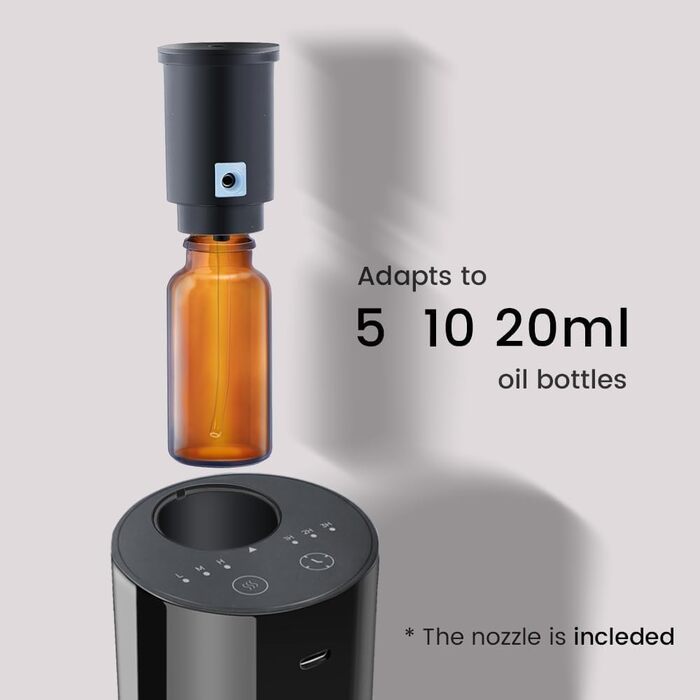 Дифузор для ефірних олій Cavir без води, портативний міні-розпилювач аромату, USB-зарядка, 1/2/3 години таймер, 3 рівні туману для дому, кімнати, авто, офісу (зелений)