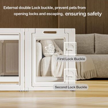 Прозорий акриловий вольєр для собак на дому, для цуценят, кроликів, котів, свиней, легкий у збірці та чищенні, висота 60 см