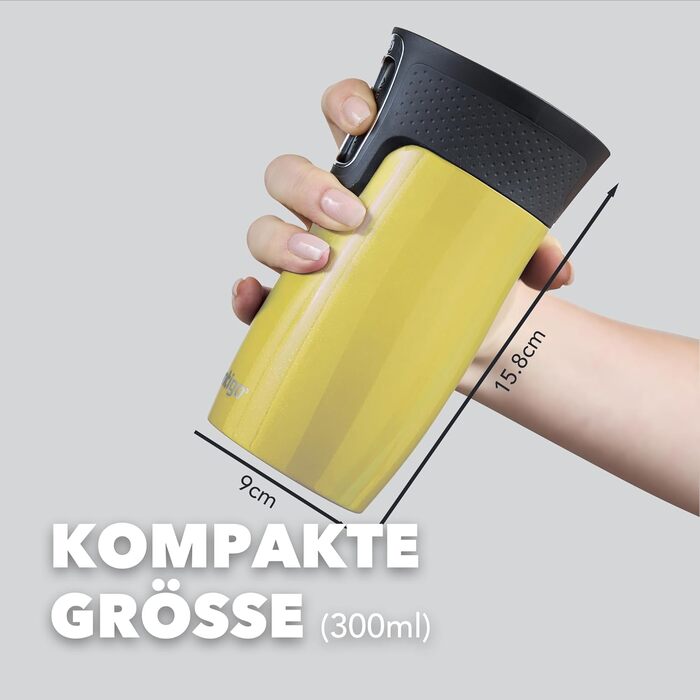 Термокружка Contigo West Loop Autoseal з нержавіючої сталі, 300 мл, вихідний отвір, витримує протікання, для подорожей