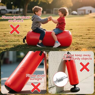 Дитячий боксерський мішок 160 см з рукавичками та насосом, надувний, для занять карате та тхеквондо, червоний