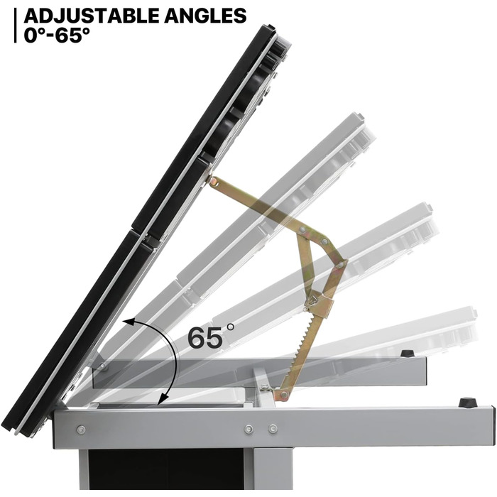 Adjustable Art Desk with Storage - Tiltable Drafting Table with Wheels - Multi-Purpose Craft Station