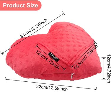 LYMOI Heart Pillow for After Heart Surgery, Open Heart Surgery Pillow After Cough Recovery with Bag, Comfort Pillow, Recovery Gifts for Women, Men, Patients, Heart-Shaped Pillow, Minky Dot
