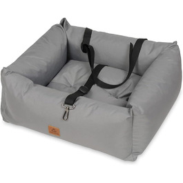 Автокрісло для собак, переноска для тварин у автомобіль, 56x51x20 см (Сірий)