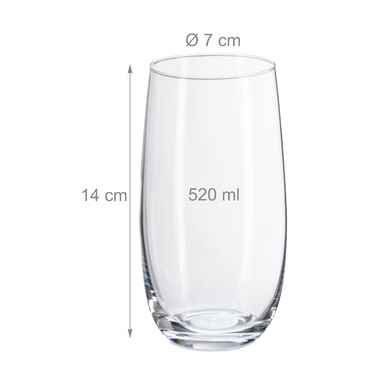 Relaxdays Set of 12 Drinking Glasses