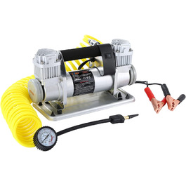 Автомобільний повітряний компресор KATSU 12V 150 PSI, подвійний циліндр, професійна портативна насосна станція для шин авто, вантажівок, човнів