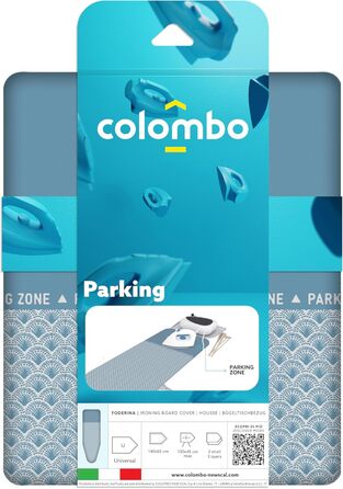 Чохол для прасувальної дошки COLOMBO Parking, 100% бавовна, 140x50 см, тришаровий, Італія