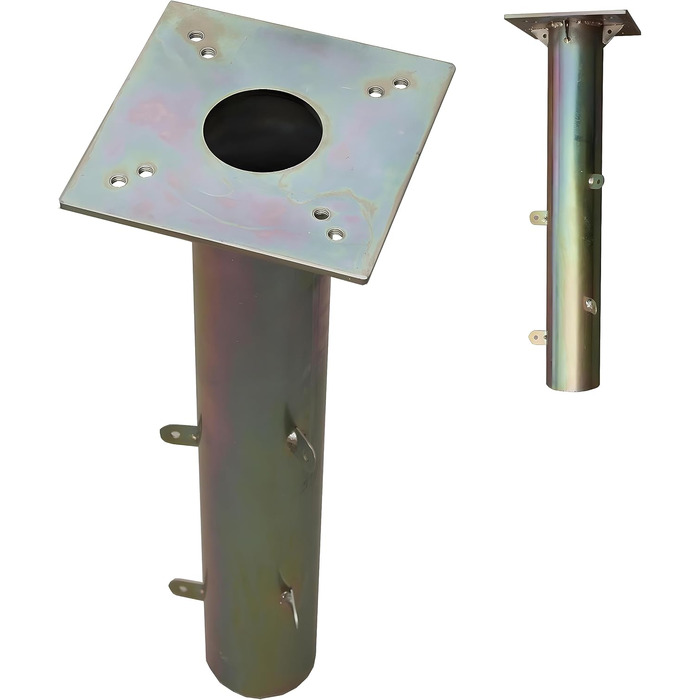 PROKIRA® Universal Ground Sleeve Base Plate for Umbrellas & Clotheslines, suitable for garden umbrellas and parasol stands, 16x16cm, easy assembly