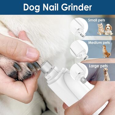 Електричний триммер для догляду за кігтями Simpeak 2-в-1 для собак та котів з LED-підсвічуванням, перезаряджуваний