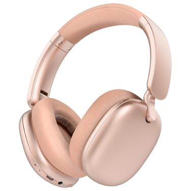Бездротові накладні навушники C6 з активним шумозаглушенням (ANC), Bluetooth, 60 годин роботи, глибокий бас, мікрофон, складані, Rose Gold