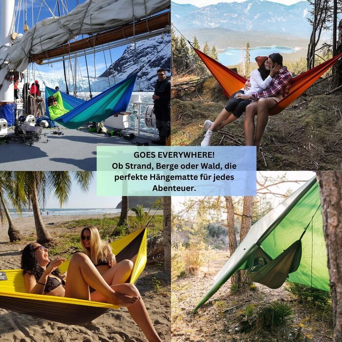 Гамак Amazonas Ultra-Light Adventure Coyote Kingsize (275x140 см, до 150 кг) - надлегкий, зелений