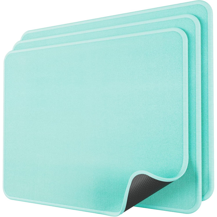 Набір килимків для миші KTRIO 3 шт. (275x215 мм, чорний) з антиковзким покриттям та прошитими краями