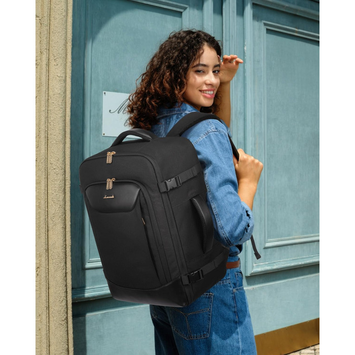 Чорний жіночий рюкзак OVEVOOK для подорожей та ділових поїздок, 40л, з відділенням для ноутбука, водонепроникний
