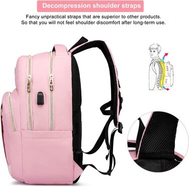 Рюкзак YIORMIOR для підлітка (хлопчик/дівчинка) з USB-портом, 35L, 15.6