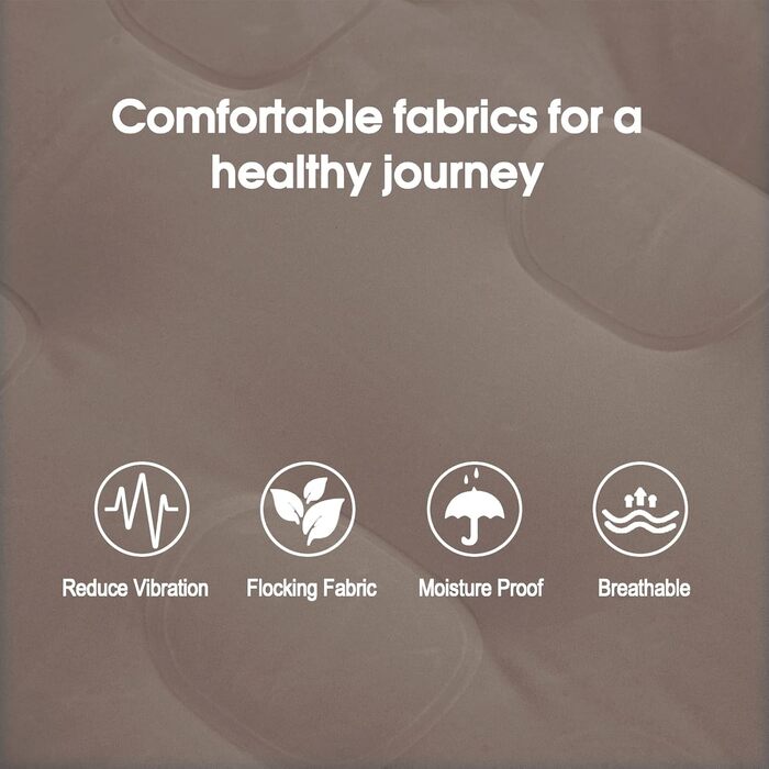 Надувний матрац для авто Vinteky з електричним насосом, 180x145 см, сірий (для кемпінгу, подорожей)