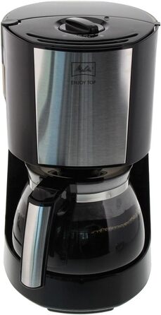 Кавоварка Melitta Enjoy Top з скляною колбою, функцією Stop-Drip, на 10 чашок, чорного кольору