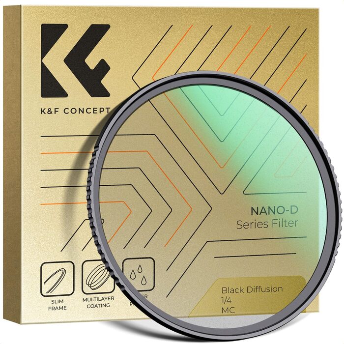 Фільтр K&F Concept Black Mist 49мм для відео та портретів (24-шарове нанопокриття)
