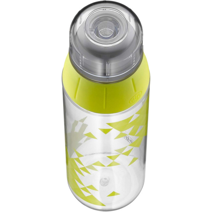 alfi Drinking Bottle Tritan BPA Free, Water Bottle 700ml, tritanBottle Coral, leak-proof, sealed for carbonated drinks, dishwasher safe, 5495.110.070 Bottle for Togo, school, sports, hiking, leisure (Triangle Green)
