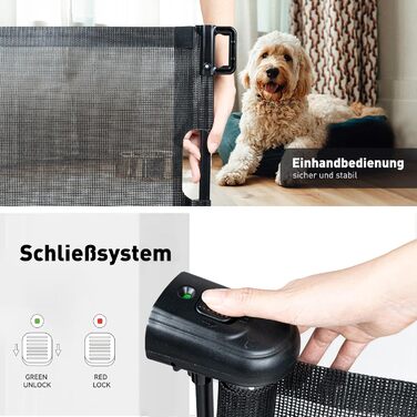 Захист для сходів Treppenschutzgitter: розтяжний захист для дітей та домашніх тварин, 0-140 см, чорний