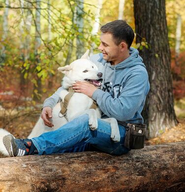 Мішок для ласощів для собак - міцний та водовідштовхувальний аксесуар для прогулянок та тренувань (Чорний) Black Edition