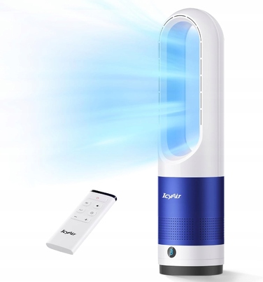 Безлопатевий вежовий вентилятор IcyAir, 55 см, 35 дБ, 8 швидкостей, осциляція 90°