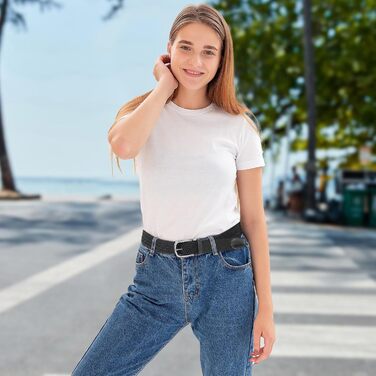 Плетені чоловічі ремені 3 шт., унісекс, еластичні пояси з тканини для чоловіків та жінок. Зручні для повсякденного носіння, міцні, довжина 130 см, чорний+синій+сірий