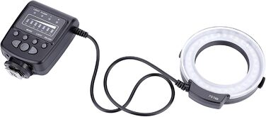 VBESTLIFE FC-100 LED-кільцеве світло для фотостудії, універсальне, 5000K, 7 рівнів регулювання, адаптери 40.5-77 мм