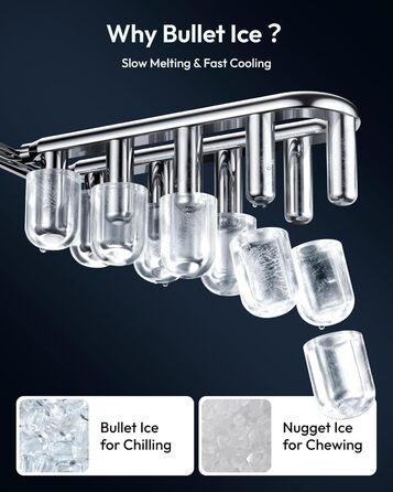 EUHOMY Ice Maker - портативний льодогенератор для дому, кухні, кемпінгу, RV. Швидке приготування (9 кубиків за 6 хв), 12 кг на день, самоочищення, з кошиком та лопаткою.