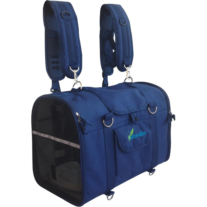 Рюкзак-переноска для тварин 6-в-1, фронтальний/грудний, на плечі та в руці, автокрісло, 2 позиції для зручності під авіасидіння, м'яка переноска. Підходить для тварин 36-41 см, S: для тварин 26-41 см у висоту та 29 см у довжину (для тварин розміром чашки 