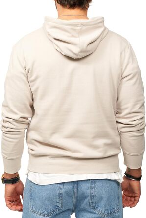 Чоловічий худі JACK & JONE з капюшоном, логотип, кремово-білий (M)