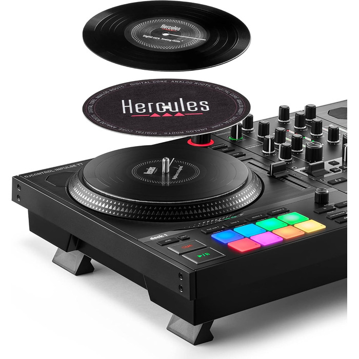 DJ контролер Hercules DJControl Inpulse T7 - чорний, 2-дековий, з моторизованими джеггами