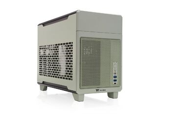 Корпус Thermaltake TR100 Matcha Green Mini-ITX SFF: 18.4L, Dual-Chamber, PCIe 4.0, підтримка AIO 280mm, тихий Airflow