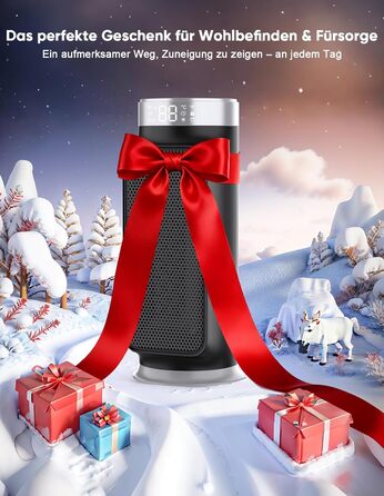 Розумний обігрівач з функцією охолодження, 1800W, WiFi, керування через додаток/Alexa/Google Assistant, для дому, офісу, спальні, чорний