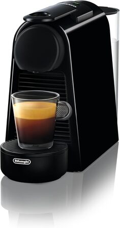 Кавова машина капсульна Nespresso De'Longhi EN 85.B Essenza Mini, 19 бар, 1370 Вт, 0.6 л, компактна, чорна, без спінювача молока, Welcome Set з капсулами різних смаків