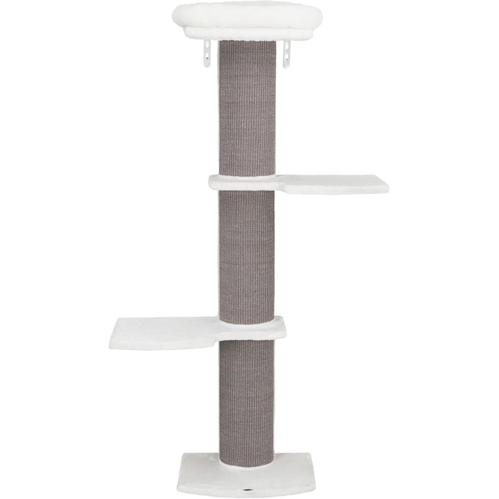TRIXIE Cat Tree Acadia 160 cm in white/grey – multi-level cat tree with cosy lounging areas and wall mounting, comfortable & stable – 44073