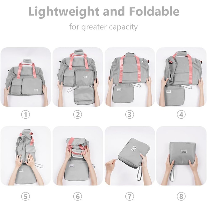 Спортивна сумка Flintronic 35L: водонепроникна дорожня сумка-валіза для подорожей, вихідних та спорту (з бізнес-ідентифікатором) - синій (#4 сірий & рожевий)